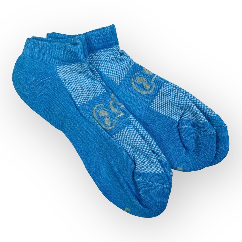 CSI Blue Athletic Ankle Socks Cushioned Performance Running Size Large